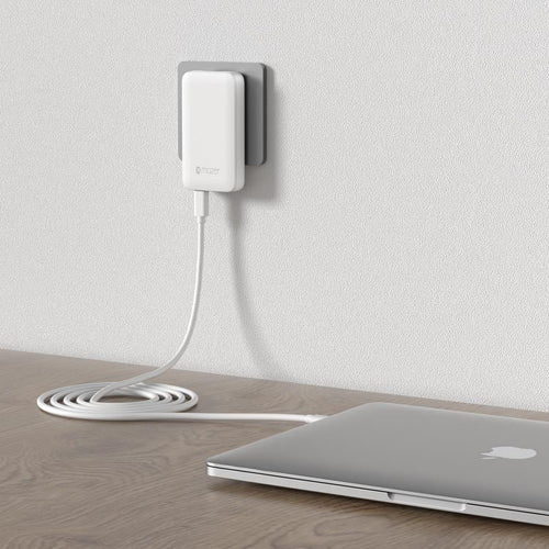 Mazer M-G65SLIM2C-WH GaN PD65W 2C with Travel Plugs (White)