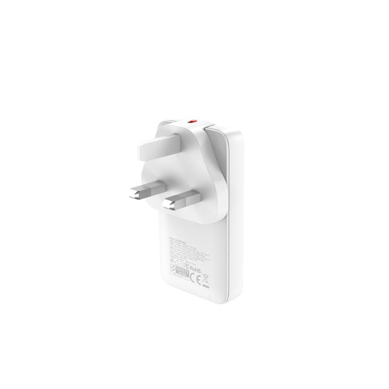Mazer M-G65SLIM2C-WH GaN PD65W 2C with Travel Plugs (White)