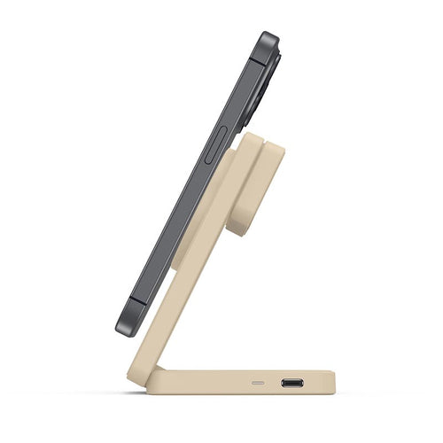 Mazer M-qi2-MagFold06-DT/qi2 25W Foldable 3-in-1 Wireless Charging Stand - Desert Titanium