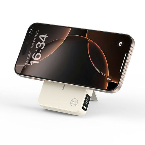 Mazer M-MagAir20-CM Magnetic 15W 10,000mAh PD30W with iStand Power Bank (Cream)