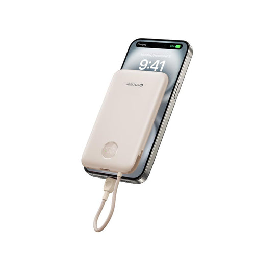 Mazer M-PC20LINK10V2-CM PowerCharge Link PD20W 10K Built-in C Cable Power Bank (Cream)