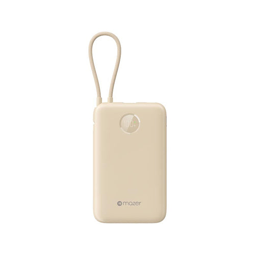 Mazer M-PC20LINK10V2-CM PowerCharge Link PD20W 10K Built-in C Cable Power Bank (Cream)