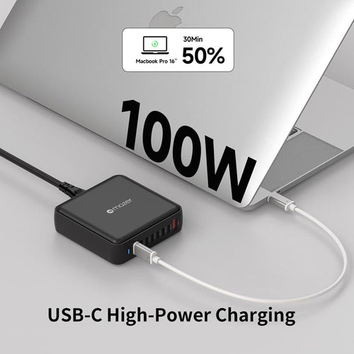 Mazer M-D170W-V5-BK PD170W 8Ports (7C1A) Desktop Charger with 1.5M Power Cable (Black)