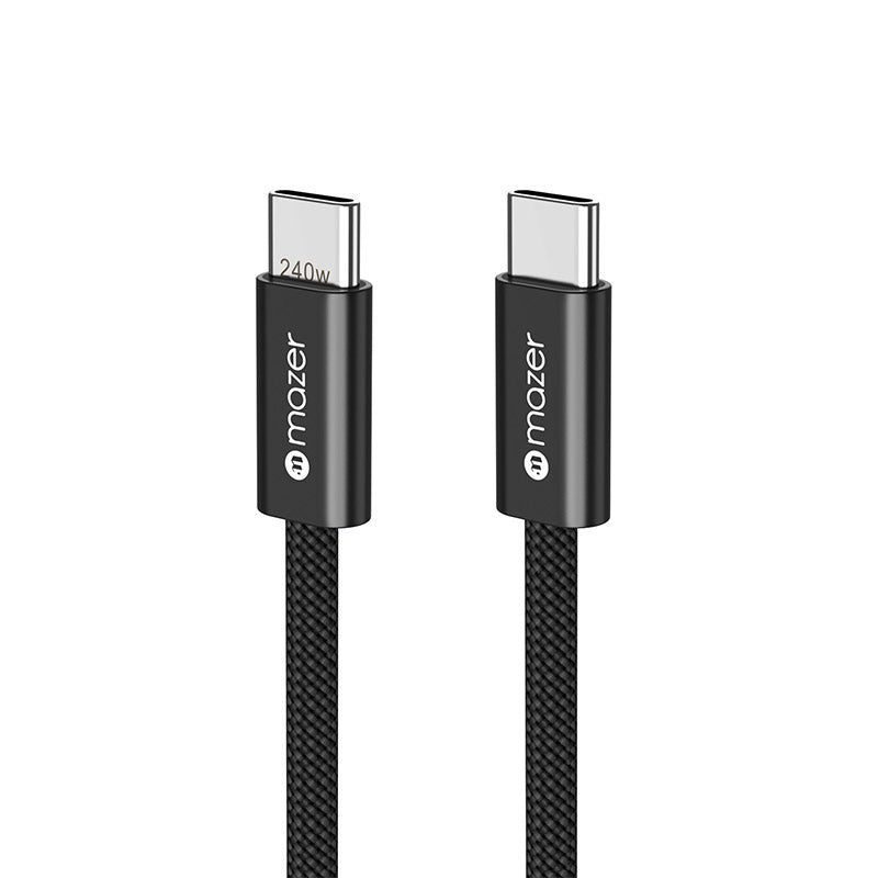 Mazer M-Flex2-C1M-BK InfiniteLink 240W 1M USB-C Braided Cable (Black)