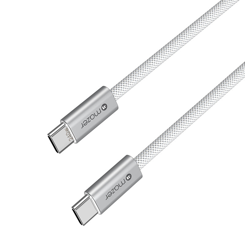 Mazer M-Flex2-C1M-WH InfiniteLink 240W 1M USB-C Braided Cable (White)