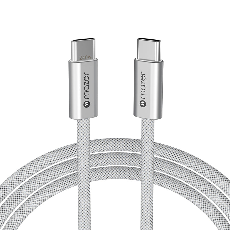 Mazer M-Flex2-C1M-WH InfiniteLink 240W 1M USB-C Braided Cable (White ...