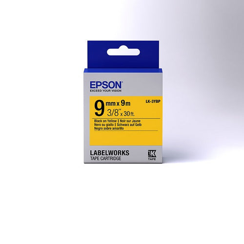 Epson LK-3YBP - 9mm Black on Yellow