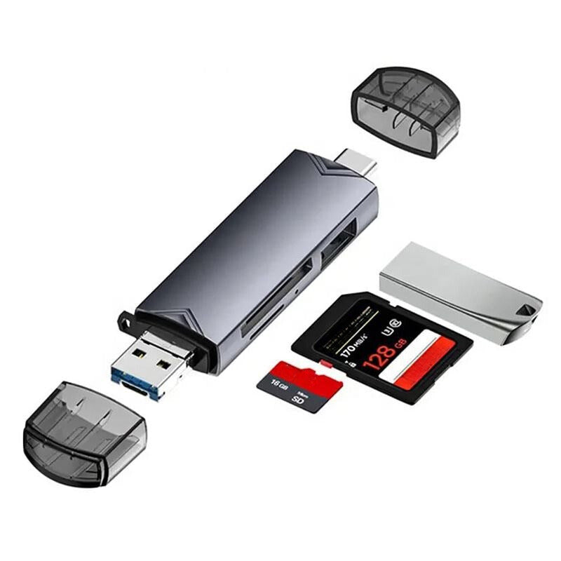 iDream iDOT21SD 3-in-1 OTG Card Reader (Grey)