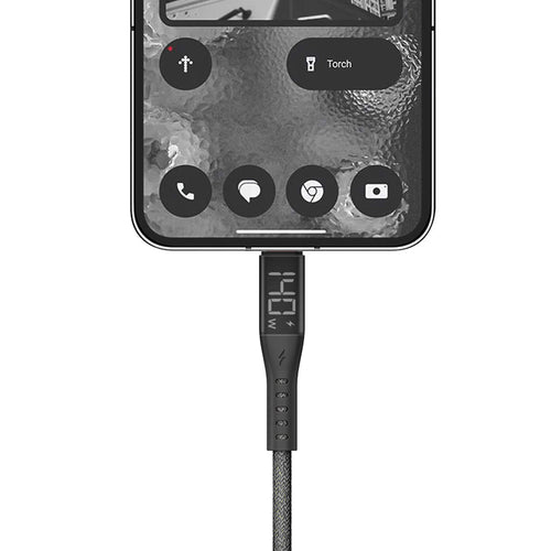 Energea Flow 240W Display USBC-C 1.5M Cable w MCT (Black)