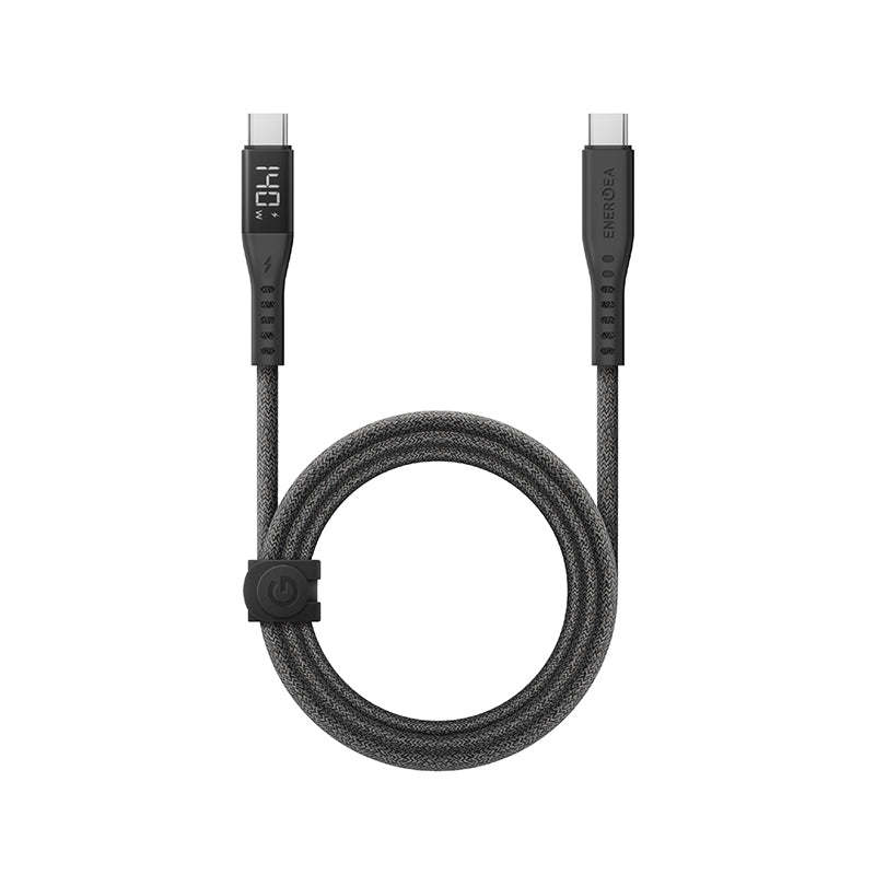 Energea Flow 240W Display USBC-C 1.5M Cable w MCT (Black)