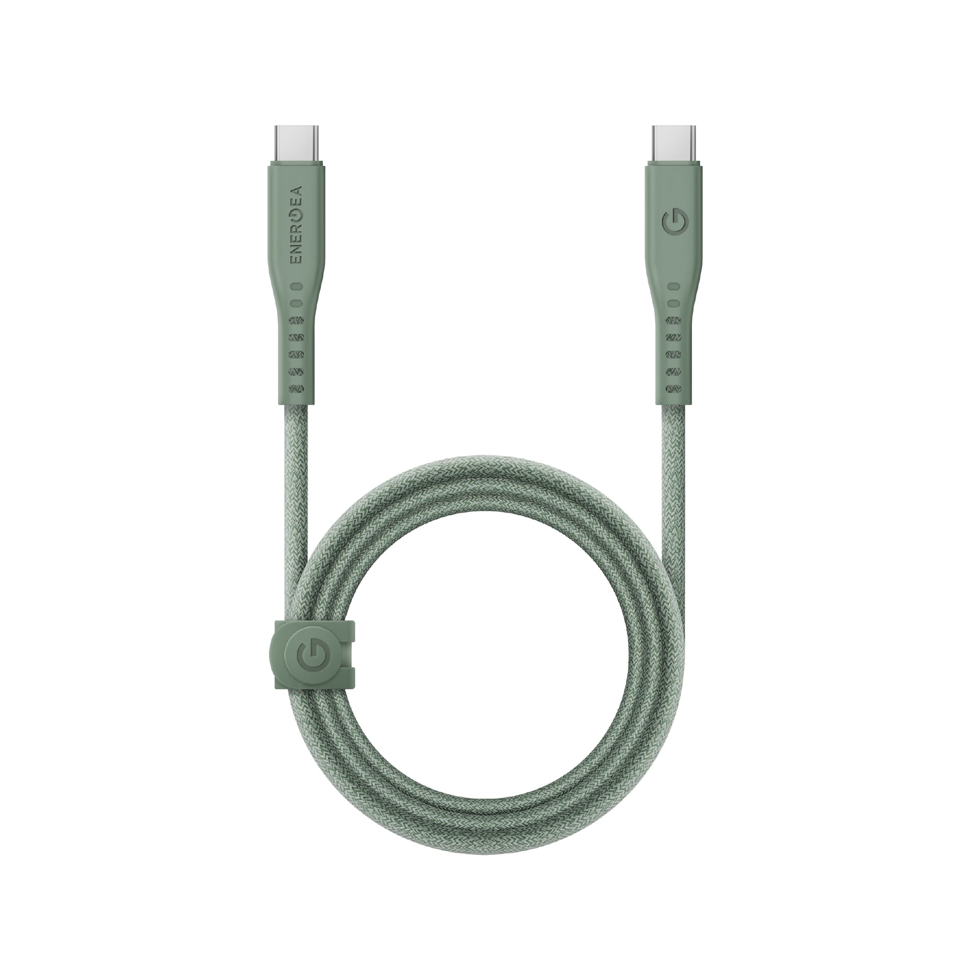 Energea Flow 240W USBC-C 1.5m Cable w Cable Tie (Green)