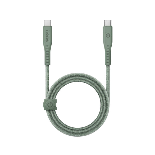 Energea Flow 240W USBC-C 1.5m Cable w Cable Tie (Green)
