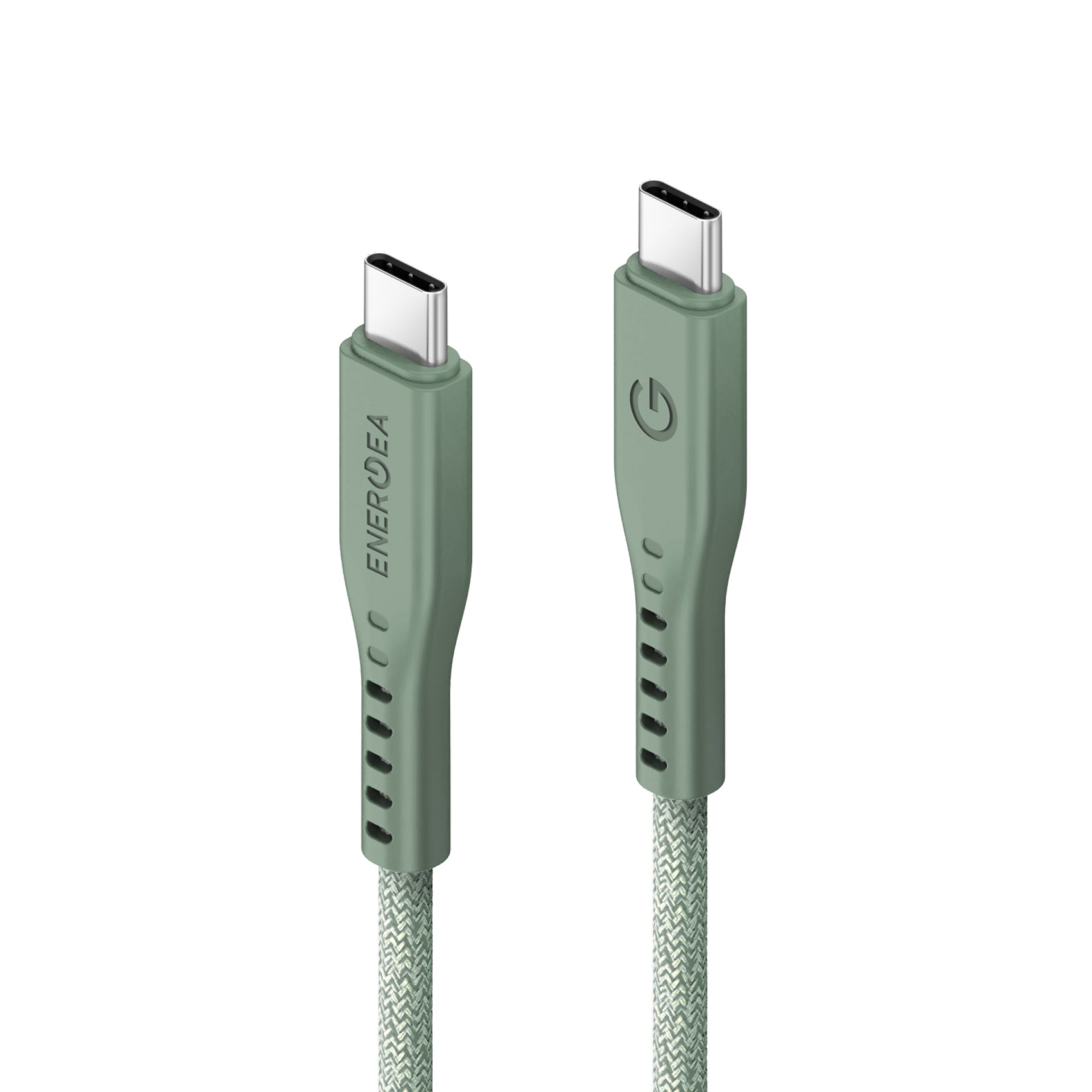 Energea Flow 240W USBC-C 1.5m Cable w Cable Tie (Green)