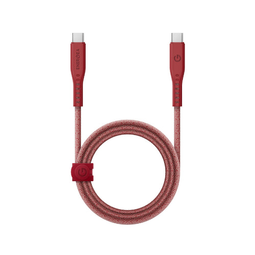 Energea Flow 240W USBC-C 1.5m Cable w Cable Tie (Red)