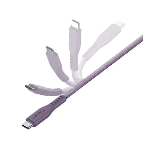 Energea Flow 240W USBC-C 1.5m Cable w Cable Tie (Purple)