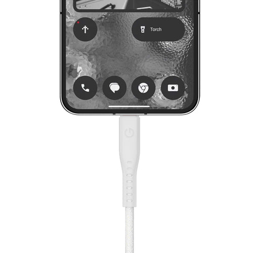 Energea Flow 240W USBC-C 1.5m Cable w Cable Tie (White)