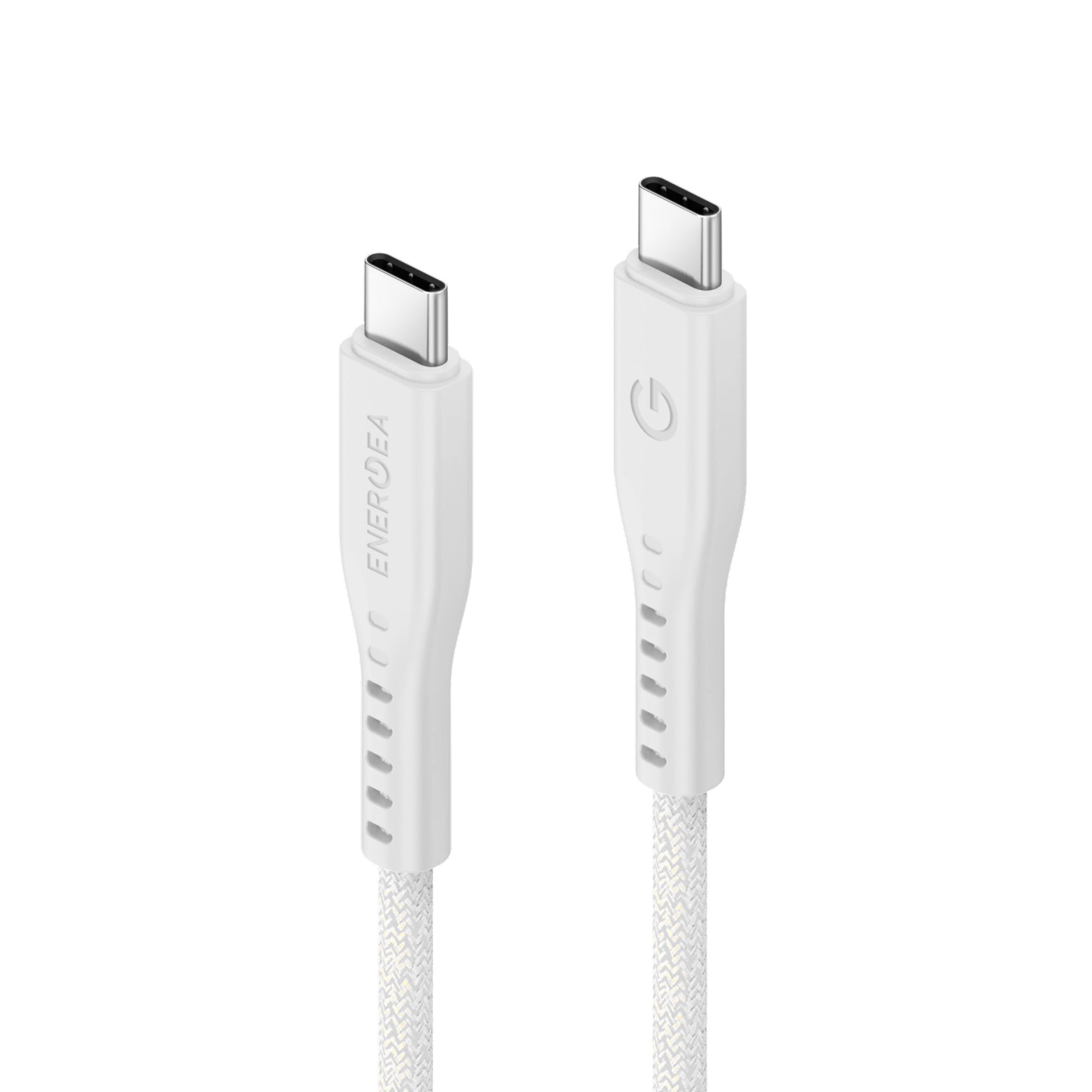 Energea Flow 240W USBC-C 1.5m Cable w Cable Tie (White)