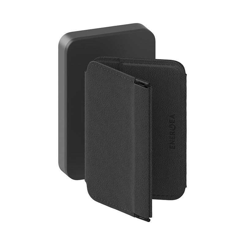 Energea Magwallet Cash 10000mAh Power Bank with Card Slot and Coin Pouch (Black)