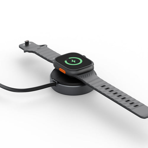 Energea Magduo ARC 2-in-1 Phone And Watch Charger With Retractable Cable (Gun)