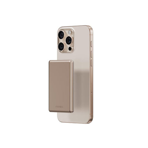Energea Alupac Mini 5000mAh Magnetic Wireless Power Bank (Gold)