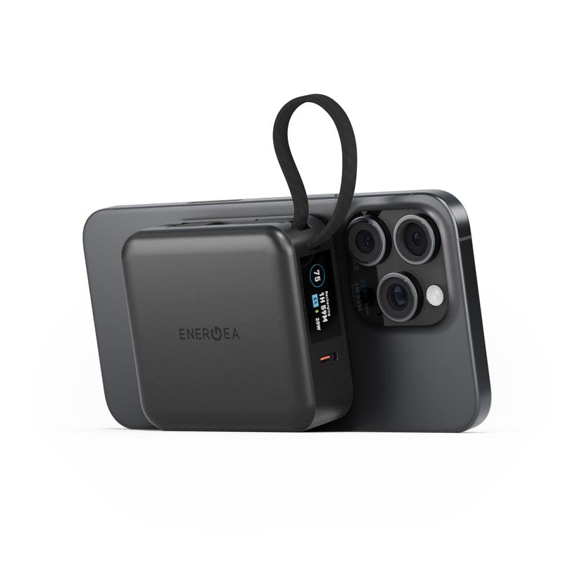 Energea MagPac Mini Plus 10000mAh Magsafe Power Bank with Build in C Cable (Black)