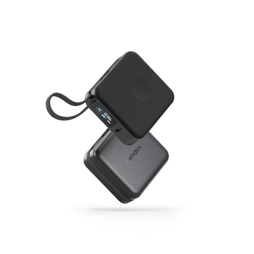 Energea MagPac Mini Plus 10000mAh Magsafe Power Bank with Build in C Cable (Black)