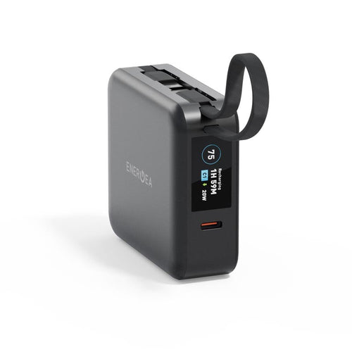 Energea MagPac Mini Plus 10000mAh Magsafe Power Bank with Build in C Cable (Black)