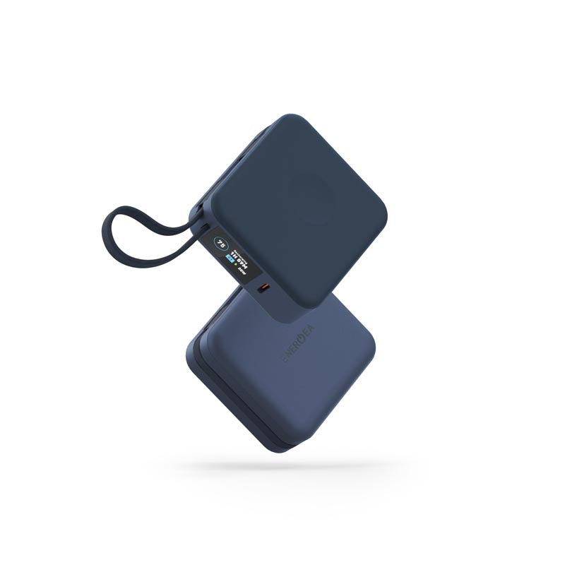 Energea MagPac Mini Plus 10000mAh Magsafe Power Bank with Build in C Cable (Blue)