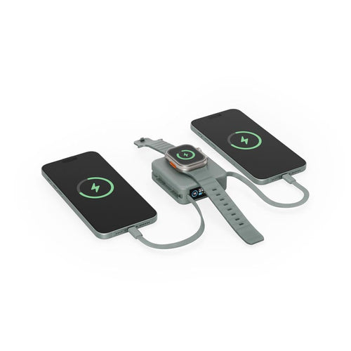 Energea MagPac Mini Plus 10000mAh Magsafe Power Bank with Build in C Cable (Green)
