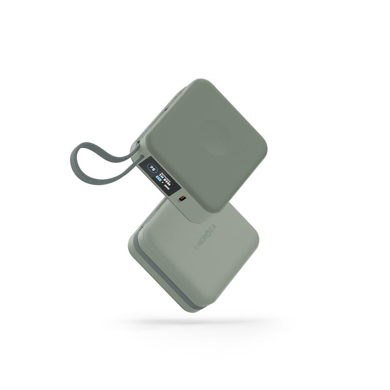 Energea MagPac Mini Plus 10000mAh Magsafe Power Bank with Build in C Cable (Green)