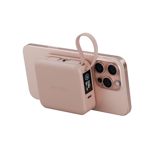 Energea MagPac Mini Plus 10000mAh Magsafe Power Bank with Build in C Cable (Pink)