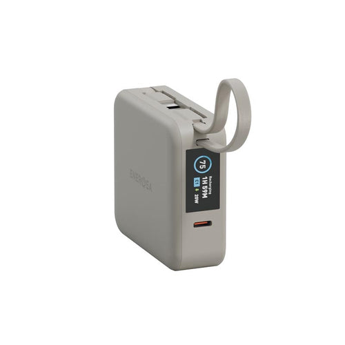Energea MagPac Mini Plus 10000mAh Magsafe Power Bank with Build in C Cable (Beige)