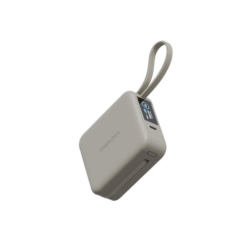 Energea MagPac Mini Plus 10000mAh Magsafe Power Bank with Build in C Cable (Beige)