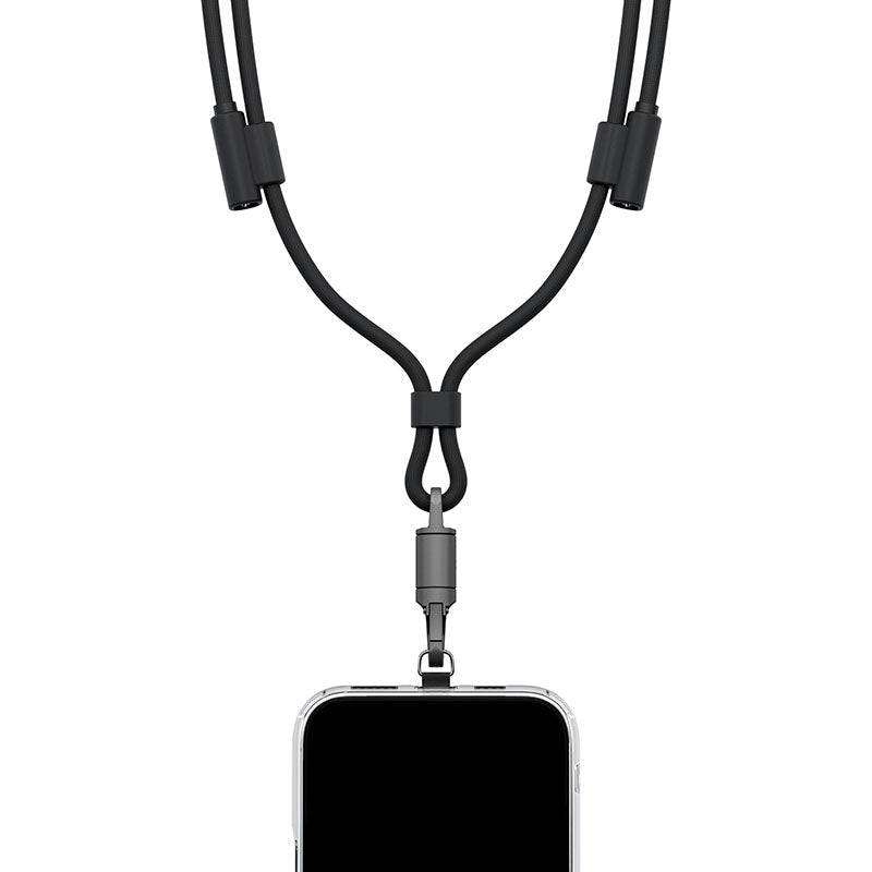 Energea Lasso Lanyard C-C Cable 480Mbps 240W With Lanyard Card 1.5M (Black)