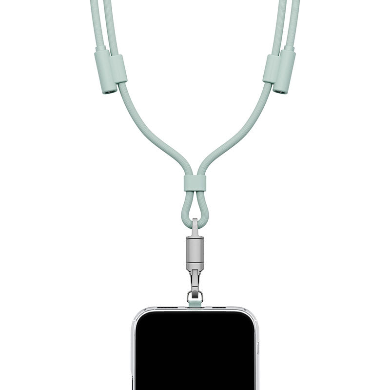 Energea Lasso Lanyard C-C Cable 480Mbps 240W With Lanyard Card 1.5M (Sage)