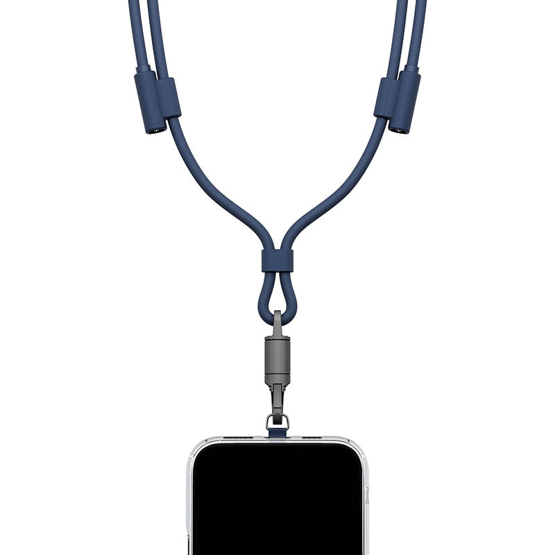 Energea Lasso Lanyard C-C Cable 480Mbps 240W With Lanyard Card 1.5M (Blue)