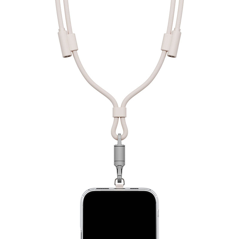 Energea Lasso Lanyard C-C Cable 480Mbps 240W With Lanyard Card 1.5M (Beige)