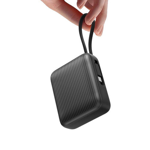 Energea Integra Mini 35 PD35W 10000mAh Powerbank with Built In USB-C Cable (Gunmetal)