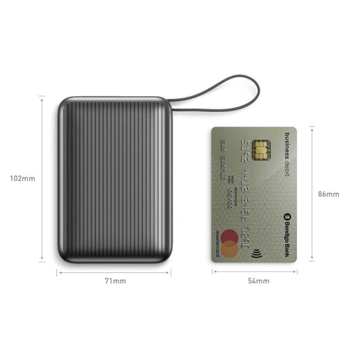 Energea Integra Ultra 45 PD45W 20000mAh Powerbank with Built In USB-C Cable (Gunmetal)