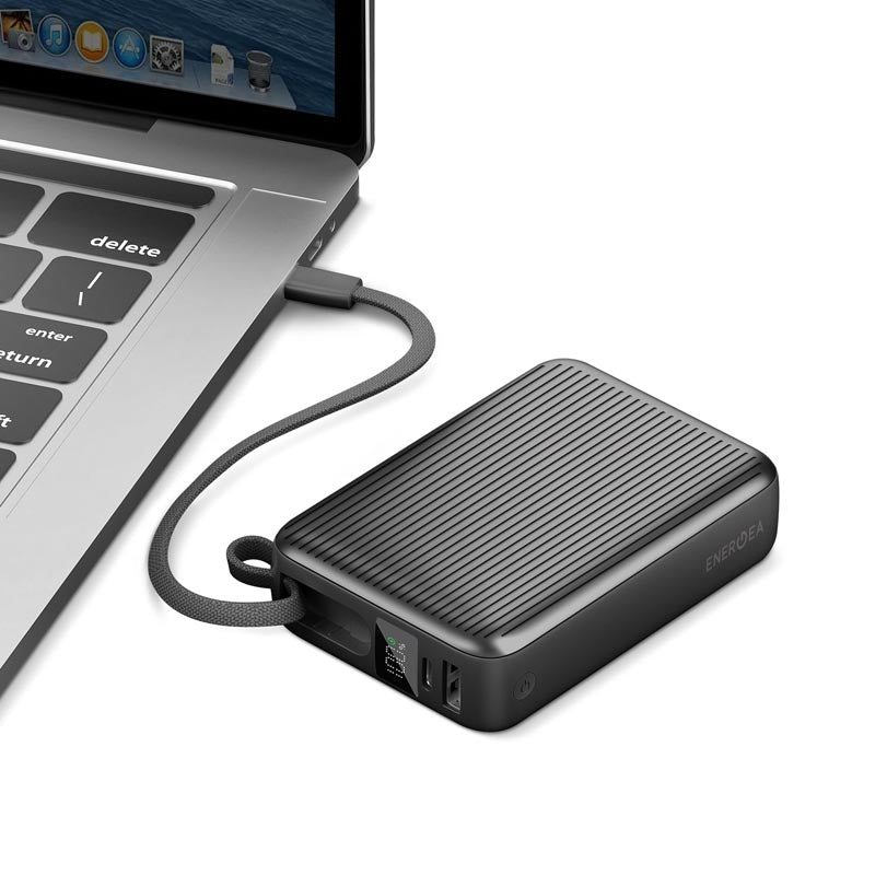 Energea Integra Ultra 45 PD45W 20000mAh Powerbank with Built In USB-C Cable (Gunmetal)