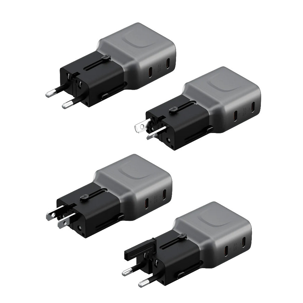 Energea Travelgo 45W Travel Adapter (Gunmetal)