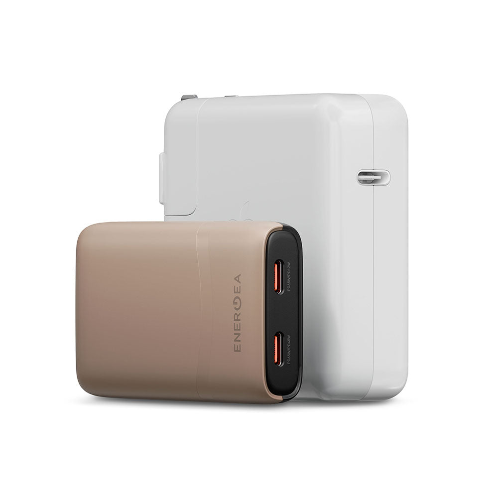 Energea TravelWorld Edge 65, 2C PD/PPS/QC3.0 Wall Charger,65W (US+UK+EU) - Gold
