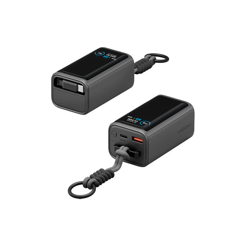 Energea Compac Arc 45 10000mAh PD45W Power Bank with Built In C Cable (Gunmetal)