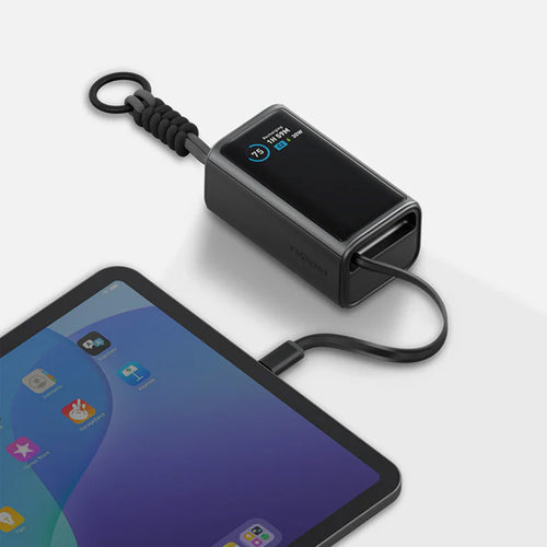 Energea Compac Arc 45 10000mAh PD45W Power Bank with Built In C Cable (Gunmetal)