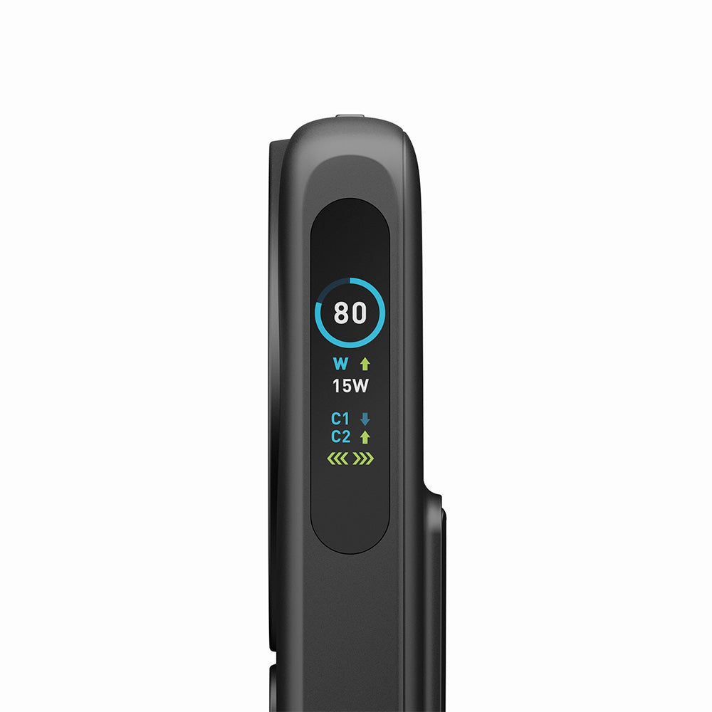 Energea MagPac Ultra 10kmAh Qi2 25W Power Bank with Built-In Cable+Stand PD35W (Gunmetal)