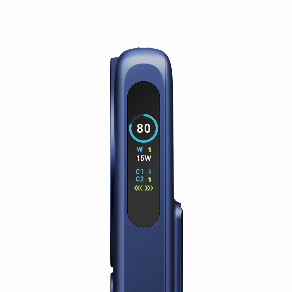 Energea MagPac Ultra 10kmAh Qi2 25W Power Bank with Built-In Cable+Stand PD35W (Indigo Blue)