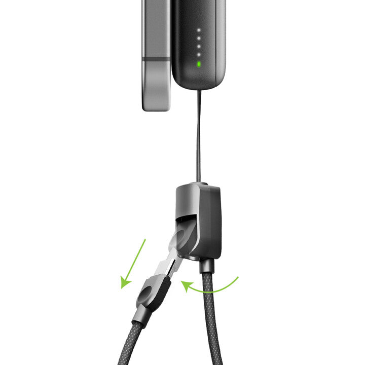 Energea MagPac Loop 10K MagSafe Power Bank with USB-C Cable Strap (CCC Certified)