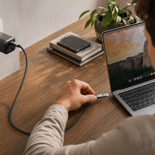 Energea Flow Pulse Ultra Fast-Charging Braided Cable with Light 1.5M