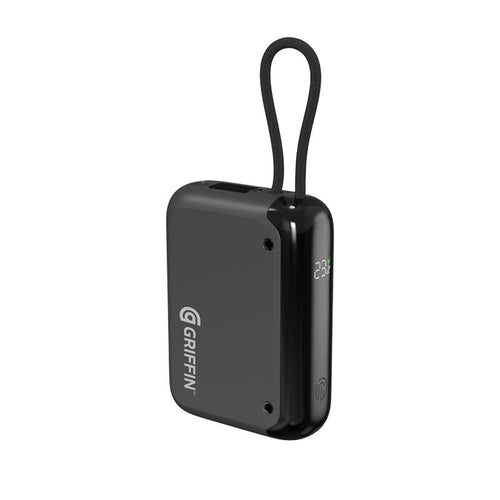 Griffin Powerbrick 10000mAh PD 30W w/Built-in Cable (Black)