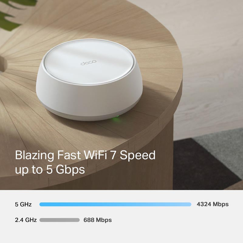 TP-Link Deco BE25BE5000 Home Mesh Wi-Fi 7 System (1-Pack)
